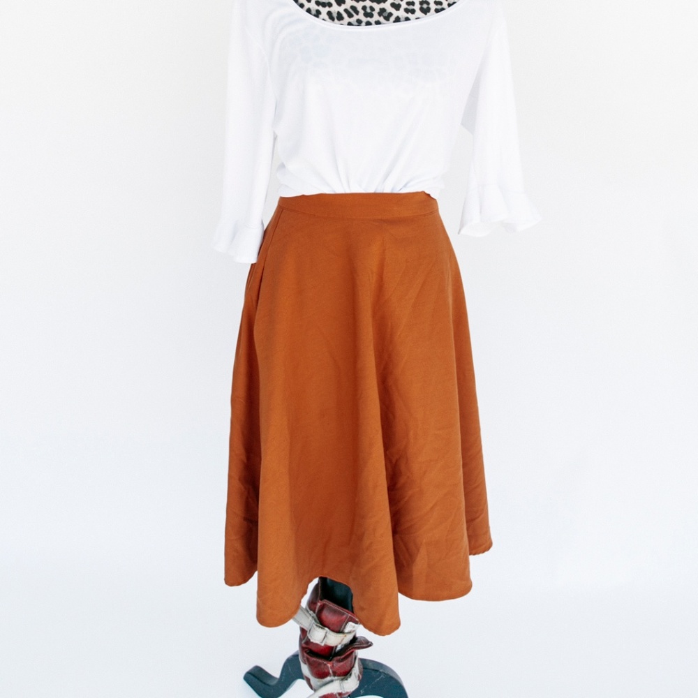 ModCloth Brown / Copper / Cognac Skirt